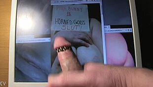 Horned gods pay cum tribute to pinkbunny in homemade scenes.