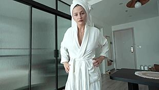 My busty stepmother took my virginity with deepthroat and fucking 😏