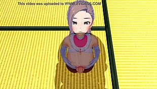 feeling so horny as she teases my big cock in that maid outfit