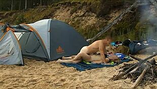 desert island 2 - fat wife sucks in public missionary style, oops