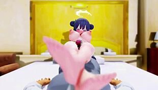 Hentai 3D cartoon anime featuring the gate master in an animated adventure