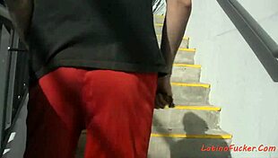 latina teen rides old guy outdoors for cash