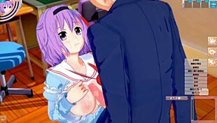 【エロゲーコイカツ！】東方 古明地さとりにおっぱい揉みまくりh！3dcg巨乳アニメ動画 東方プロジェクト 【ヘンタイゲーム】
