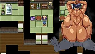 tanned girl natsuki gets a massive facial cumshot from stranger in hentai game