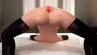 3D porn with a hot redhead in intense action