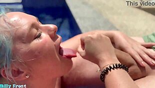 Deepthroat and intense fuck for young pool boy in hotel 😍