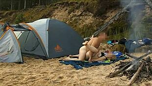 desert island 2 - fat wife sucks in public missionary style, oops