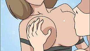 The Bold Christmas Visitor Makes a Dramatic Entrance in the Hentai Cartoon Anime Universe.