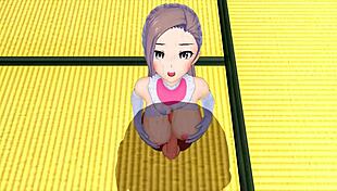 feeling so horny as she teases my big cock in that maid outfit