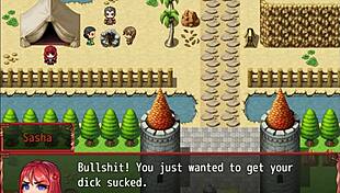 Nun's first blowjob in harem game