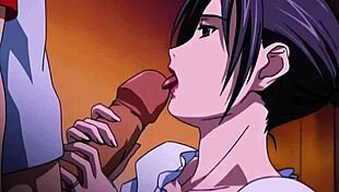 Wow, taboo mother hentai blows big cocks!