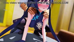 Hentai 3D cartoon anime featuring the gate master in an animated adventure