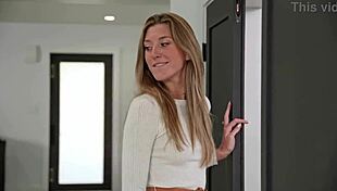 Skinny Babe Rides Handyman Doggystyle For Creampie