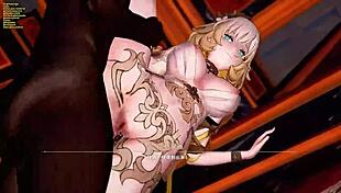 Aglaea in hentai anime style 😊