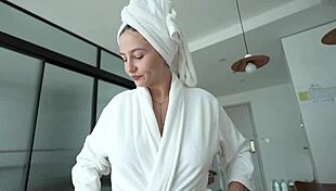 My busty stepmother took my virginity with deepthroat and fucking 😏