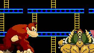Bowser Koopa and Donkey Kong dominate Mario in this furry gay bareback cartoon scene.