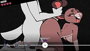 check out this furry boss battle in beat banger game! 🐺