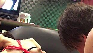 Miyuki Tied on Sofa in Hotel, Humiliated While AV Plays