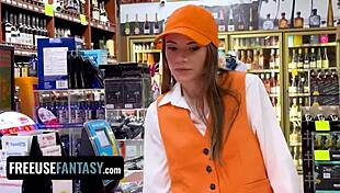 Feeling up hot ladies in grocery store threesome cum sex