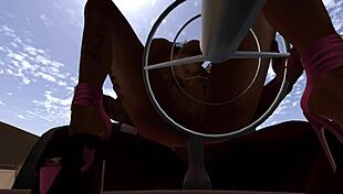 Second life black man fucks black woman at a drive in movie theater