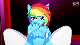 Rainbow dash wants you to ride her after touching each other