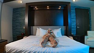 Masturbating In Hotel Room With Jerking Off