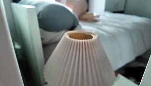 Beautiful brunette amateur shaking her ass while being seduced by a male sex doll