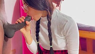 Black Teacher Pounds Me on the Table with His Huge Dick!