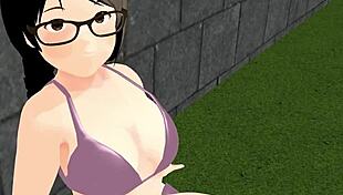 Kyo Animation Plump Girl Playing Tennis