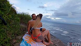 Man Fucks Hot Blonde On Beach