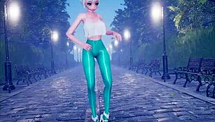 cute anime girl dancing and getting fucked part