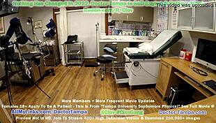Become Doctor Tampa for Channy Crossfire's Humiliating Sophomore Gyno Exam