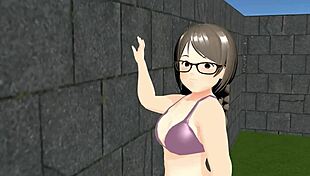 Kyo Animation Plump Girl Playing Tennis