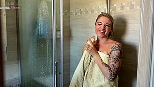 My Neighbor Catches Me Jerking Off and Takes My Monster Cock in Her Mouth for Deepthroat Cum