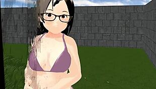 Kyo Animation Plump Girl Playing Tennis