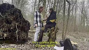 Busty Girl Enjoys Rough Encounter In Forest.