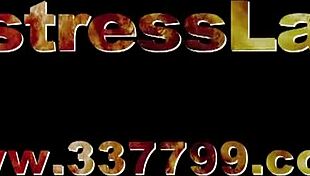 femdom mistress in boots punishes asian slave with saliva 😈