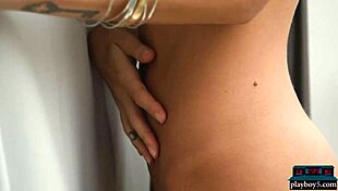 Slim Teen Blonde Hailey Afton Undresses As A Hot Playboy Model From Canada