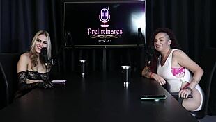 Blonde slut eagerly sucks cock, strips presenter naked, craves husband's dick intensely