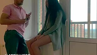 Anal sex for cash with young neighbor Katty West outdoors