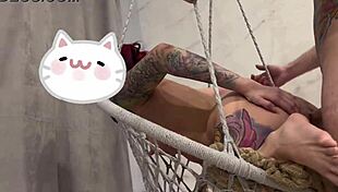 eva sins gets tattooed and bent over for doggystyle gaping pussy cumshot