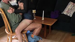 Homemade - sexy milf in nylons and heels thanks young 18+ neighbor with sex