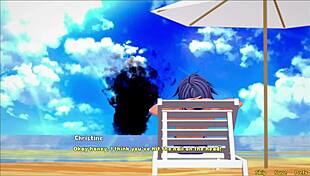 the caretaker milf gives blowjob leading to creampie in hentai game