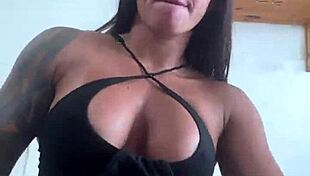 long-legged beauty in bodysuit gets her big ass fucked hard and swallows cum! 😍