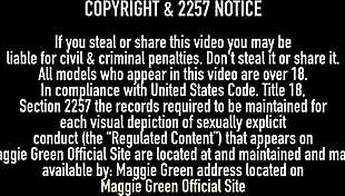 Maggie Green Dildo Fucks Herself With Tits Covered In Cream