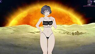 Hunter 1 plays bondage game with Mercury in animated cartoon