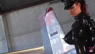 Two Lesbian Friends Use Strap-On In Warehouse