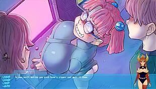 Night Lessons Part 1: Anime Girls Groped In Arcade Nudity Scene With Huge Tits