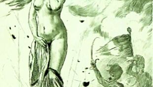 Vintage Erotic Drawings of Hentai Anime with Antique Retro Styles and Sensual Cartoon Figures