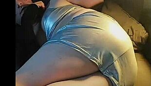 pink shirt, black skirt, sissy crossdresser shemale rides big butt hard